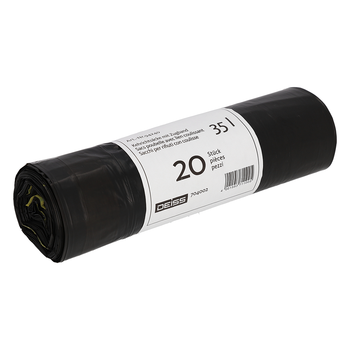 Kehrichtsäcke 35L - schwarz - Verpackungspartner