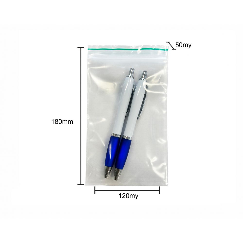 Druckverschlussbeutel 120 x 180mm, 50µm - 1000Stk. - Verpackungspartner