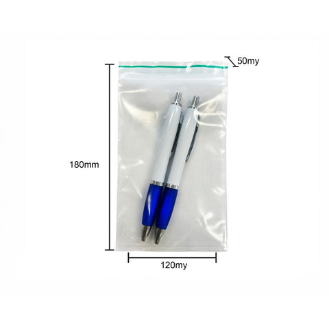 Druckverschlussbeutel 120 x 180mm, 50µm - 1000Stk. - Verpackungspartner