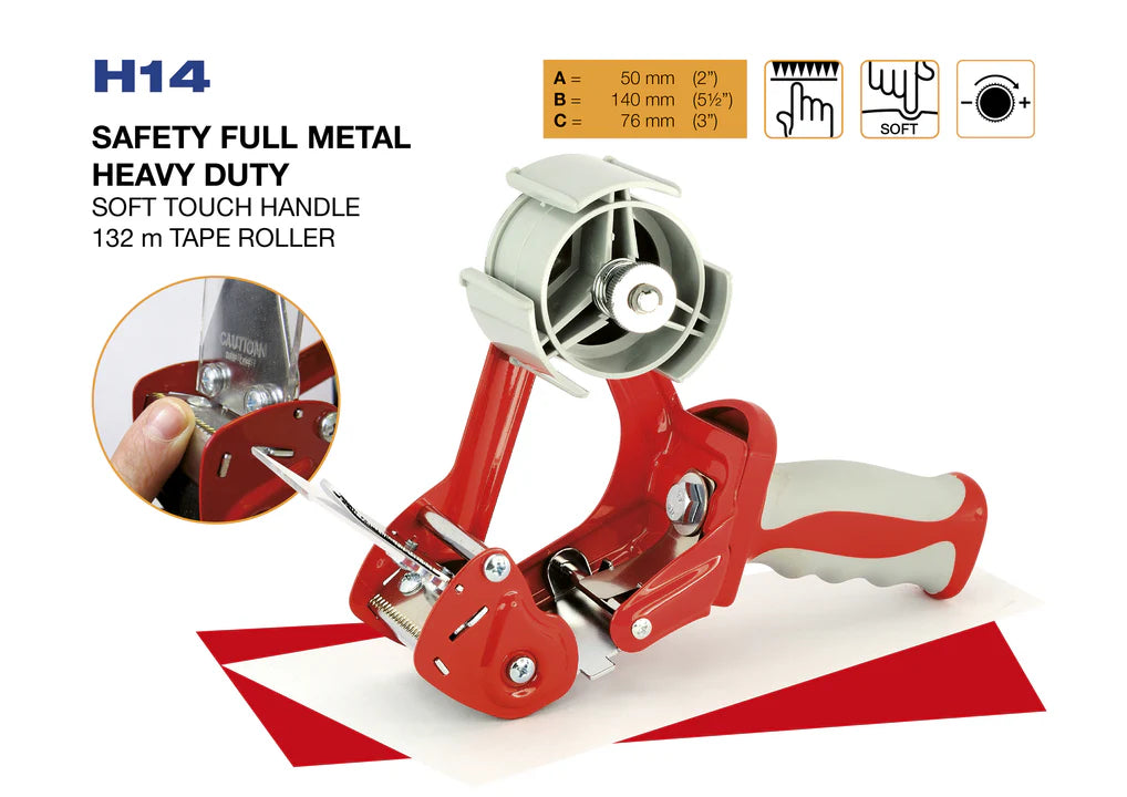 Klebeband - Abroller H14 mit Softgriff - Verpackungspartner