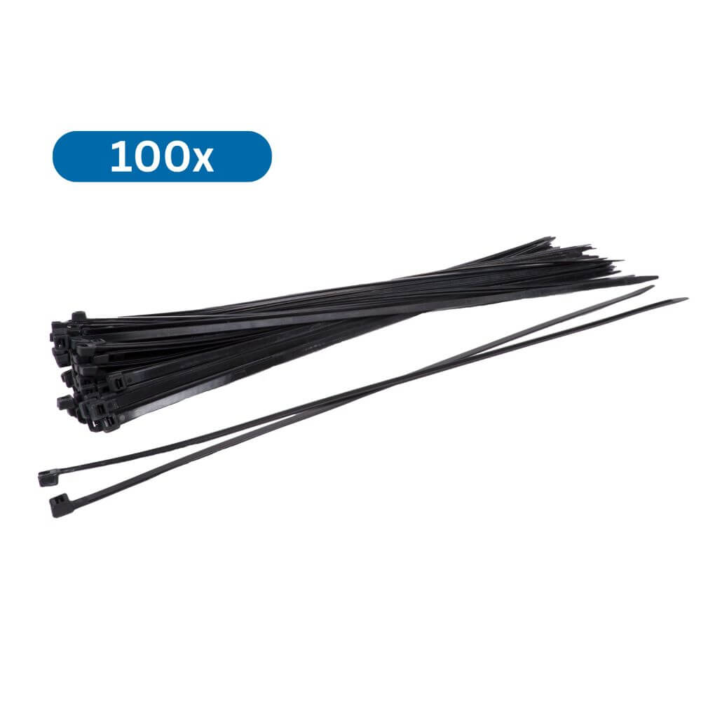 Kabelbinder - 430 x 9.0mm schwarz (100 Stk.) UV-Beständig - Verpackungspartner