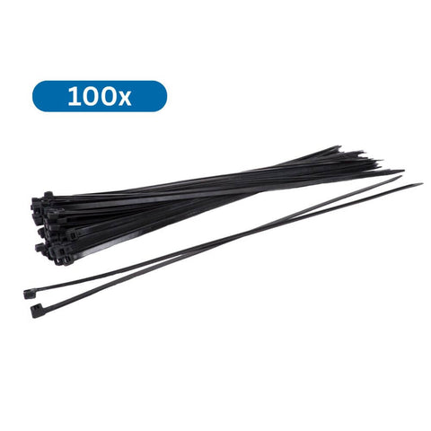 Kabelbinder - 368 x 4.8mm schwarz (100 Stk.) UV-Beständig - Verpackungspartner