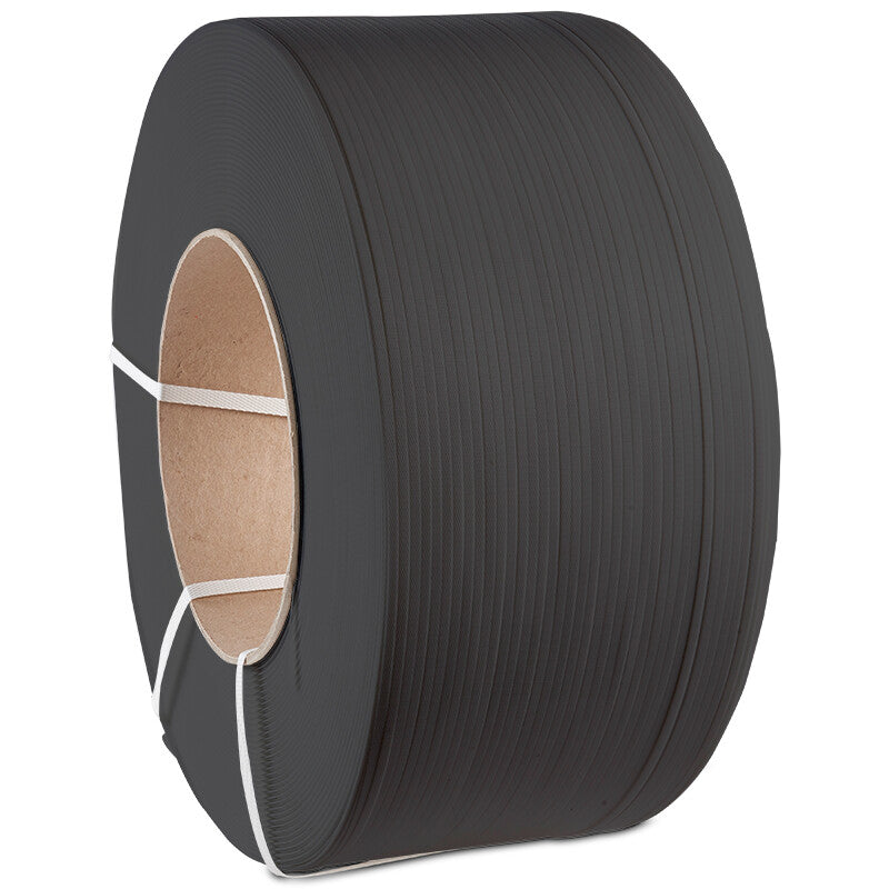 PP-Umreifungsband, schwarz, 9.0 x 0.55 mm x 4000 m, Kern 200/190 mm (Inhalt 2 Rolle/n) - Verpackungspartner