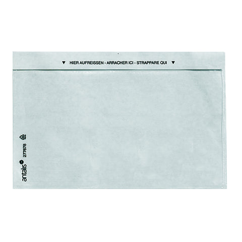 Dokumententaschen C6/5, transparent, unbedruckt (Inhalt 1000 Stück) - Verpackungspartner