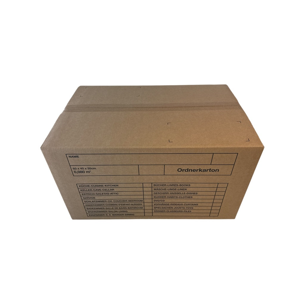 Umzugsboxen Ordnerkarton - braun 600x400x350mm - Verpackungspartner