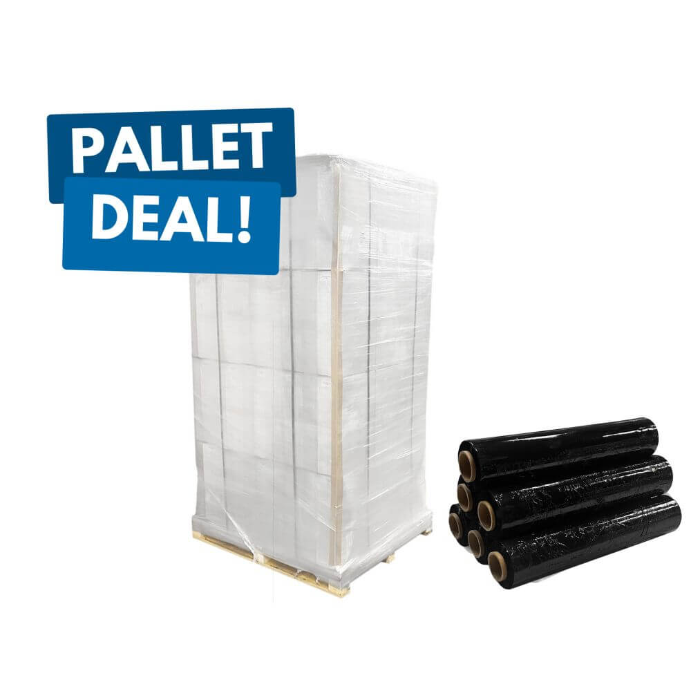 Hand- Stretchfolie 20µm - schwarz 500mmx300m - Verpackungspartner