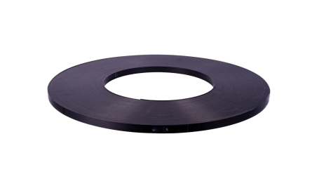 Verpackungsstahlband, schwarzlackiert & gewachst, 13 x 0.5 mm ca. 20kg, 1-lagig gewickelt, Innendurchmesser 300 mm - Verpackungspartner
