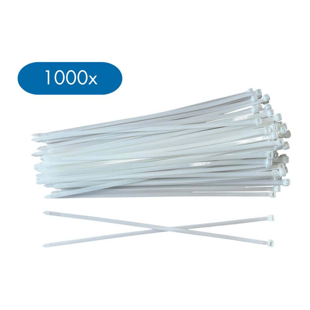 Kabelbinder - 200 x 4.8mm weiss (100 Stk.) - Verpackungspartner